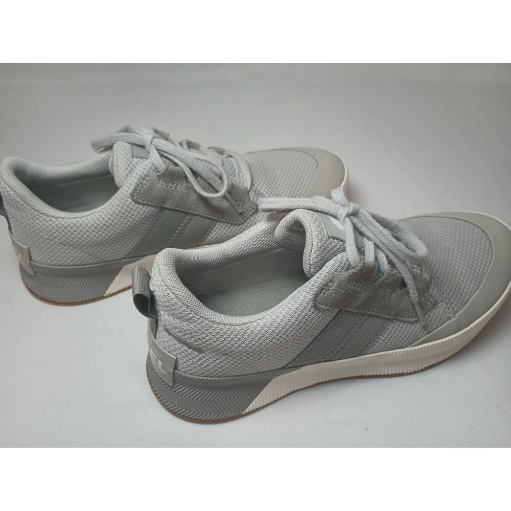 Sorel Out N About Plus Gray Mesh Suede Low Top Sneakers Womens 9